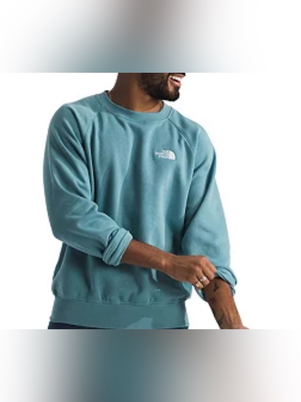 The North Face Men’s Evolution Crewneck Sweatshirt Teal Blue - XL